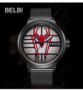 Montre-bracelet <span class=keywords><strong>Spider</strong></span>-<span class=keywords><strong>Man</strong></span> créative et tendance à grand cadran, bracelet en maille d'acier inoxydable de luxe, montres <span class=keywords><strong>Spider</strong></span>-<span class=keywords><strong>Man</strong></span> héros guerrier - Product Image 5