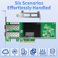 Tarjeta de Red Interna PCIe de Doble Puerto 10GbE SFP+ con Controlador Intel X710-DA2 para Servidor y Virtualización, en Stock