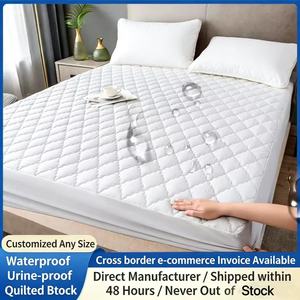 Protège-matelas matelassé imperméable respirant doux, drap-housse de protection pour matelas, vente en gros - Product Image 4
