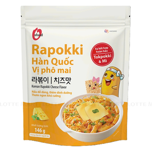 Venta al por mayor B2B para exportación O'Food Rapokki Coreano Instantáneo con Queso 146g, Pastel de Arroz con Sabor a Queso Cremoso y Ramen - Product Image 6