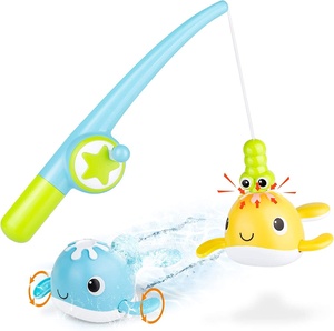 Jouets de bain Jeux de pêche magnétiques Baleines de natation Table à eau Bain de piscine Temps d'amusement Baignoire Jouet pour tout-petits - Product Image 1