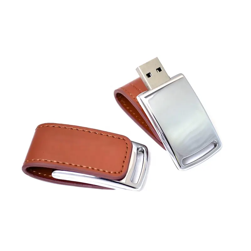 Logo Customized Portable Leather USB Flash Drive