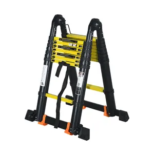 Aluminum Telescopic 12.5 Feet Heavy Duty Extendable Work Light Weight Multi-Purpose Ladder