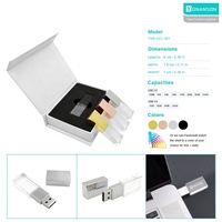 YONANSON - Memoria USB 2.0/3.0 de Cristal al por Mayor, con Logotipo Personalizado, Regalo de Boda, Pendrive de Cristal con Luz LED