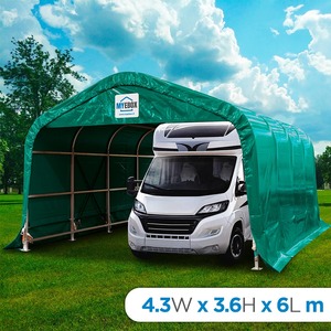 Tente d'abri de voiture commerciale d'extérieur, auvent robuste avec panneau enduit de Pvc, personnalisation lourde fabriquée en italie - Product Image 2