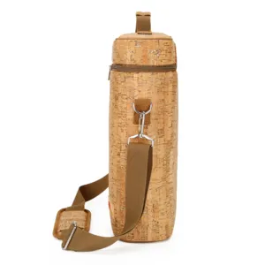 Red Wine Package Eco Friendly Recycled Cork Cooler Insulated Bag For Wine 2 Bottles