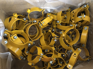 Zinc-plated 2.5mm Plastic Coating Heavy Duty Pipe <b>Clamps</b> With Reinforced Band Two Side Screw - Product Image 6