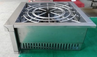 Cuisine extérieure haut de gamme en acier inoxydable 304, îlot barbecue, grille à gaz avec brûleur à LED