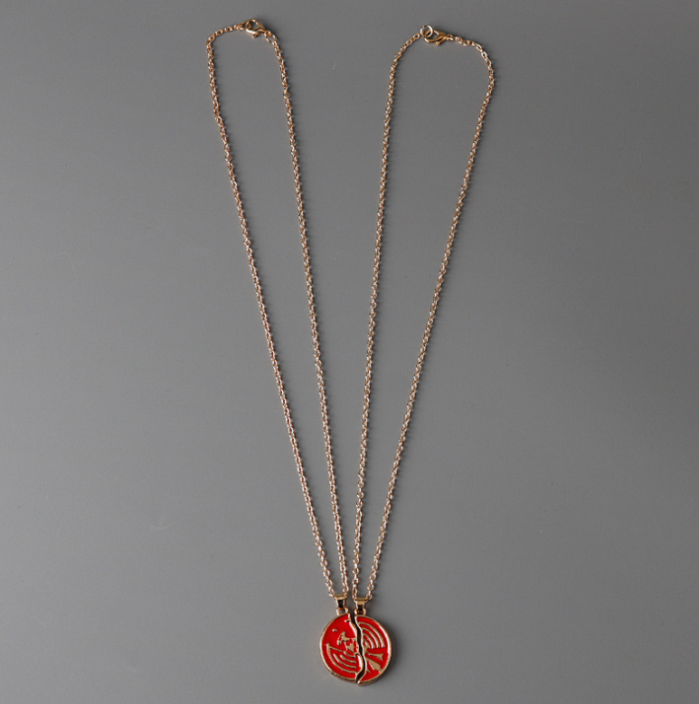 Metal Kamen Rider Necklace - Broken Necklace Eagle Eye Logo
