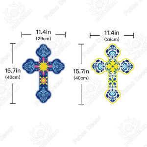 Plakat desain plak seni dinding kayu Crucifixion pedesaan untuk hadiah Dekor dinding rumah plakat tanda kayu - Product Image 2