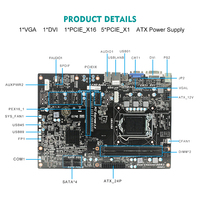 Motherboard Mesin Industri Piesia OEM 1*PCIE_X16 1*VGA 1*DVI Soket LGA 1150 H81DDR3 ATX PCBA Motherboard Komputer Desktop