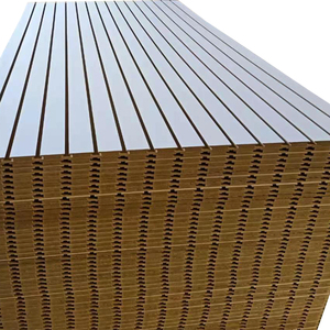 <span class=keywords><strong>Panneau</strong></span> Slatwall en panneaux de fibres haute densité MDF fendus en mélamine noire blanche de 18mm - Product Image 5