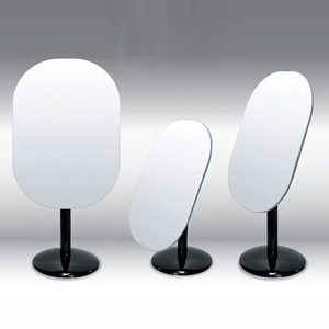 Espejo de tocador redondo moderno negro con diseño de mesa para maquillaje elegante y decoración del hogar - Product Image 1