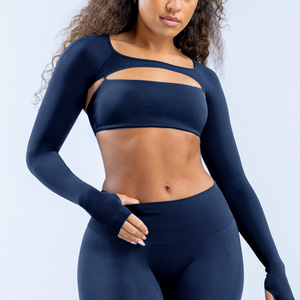Conjuntos Deportivos de 3 Piezas Personalizados para Mujer, Ropa Deportiva para Gimnasio, Yoga, Ejercicio, con Pantalones Cortos, Ropa Personalizada - Product Image 2