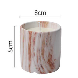 Diskon besar mewah kustom keramik wangi tempat lilin Matte beton Jar pembuluh dekoratif untuk Natal dibuat dengan lilin kedelai - Product Image 6