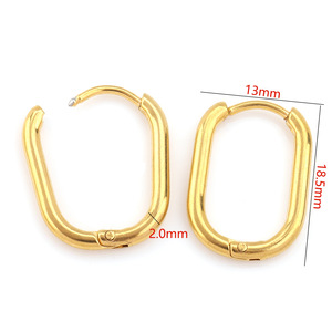 Geometric Stainless Steel Ear <b>Cuffs</b> Irregular Shapes Heart Oval Triangular Unisex Fashion <b>Earrings</b> - Product Image 3