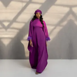 Abaya mewah gaya batwing gaun muslim wanita abaya kustom