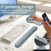 Repose-poignets ergonomique antidérapant en gel et tapis de souris avec mousse à mémoire de forme, design de dessin animé, couleur personnalisée, en stock