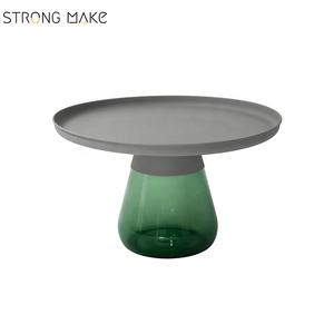 Meubles De Reproduction En Laiton En métal <span class=keywords><strong>Vert</strong></span> Verre base Casablanca <span class=keywords><strong>Table</strong></span> Basse - Product Image 3