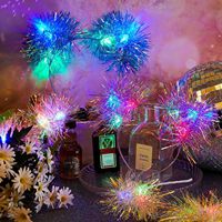 Serre-tête Lumineux à Oreilles de Chat en Guirlande Scintillante avec Pompons pour Noël, Pâques et Remise de Diplôme
