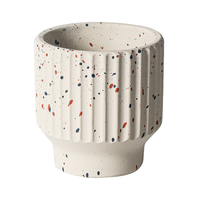 Diffuseur de parfum en pierre volcanique naturelle avec pot cannelé, ensemble diffuseur d'huiles essentielles en pierre de lave pour la fragrance d'intérieur