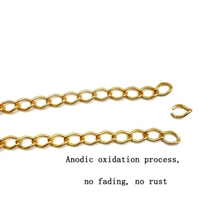 Chất lượng cao phẳng kim loại <span class=keywords><strong>chains</strong></span> nhiều phong cách kích cỡ nhà sản xuất chuyên nghiệp đối với trang sức làm vàng Nhôm Twist Chain DIY không - Product Image 4