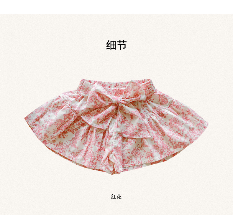 Pantaloncini con fiocco rosa