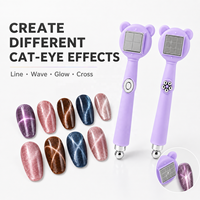 6-en-1 Mini Multifonctionnel UV Double Plastique Carré Japonais Aimant pour Ongles Effet Œil de Chat Gel Polish Nail Art Fournitures de Manucure Professionnelles