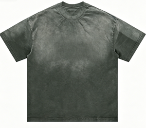 T-Shirt Personalizzata con <span class=keywords><strong>Frange</strong></span> e Ricami, Stile Vintage Oversize per Uomo, in Cotone Pesante, Logo Personalizzato - Product Image 2
