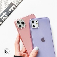 Coque transparente en TPU couleur bonbon 2026 pour iPhone 17 Pro Max, étui de téléphone coloré arc-en-ciel mignon pour iPhone 16 Pro Max 15 Plus
