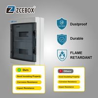 Boîtier de distribution électrique étanche IP65 en plastique ABS pour usage industriel et intérieur, modèle LWHA, 6/24 prises, pour extérieur