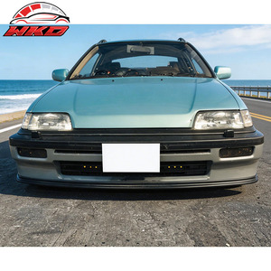 Convient pour Honda Civic Sedan 1988-1989, lèvre de pare-chocs avant style usine OE, non peinte, noire - Product Image 3