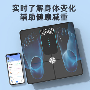 เครื่องชั่งน้ำหนักอัจฉริยะ Cf635blewifI 28x28 ซม. จอแสดงผลดิจิตอล บลูทูธ ไวไฟ เซ็นเซอร์ความแม่นยำสูง ใช้พลังงานจากแบตเตอรี่ สำหรับใช้ในบ้าน - Product Image 1