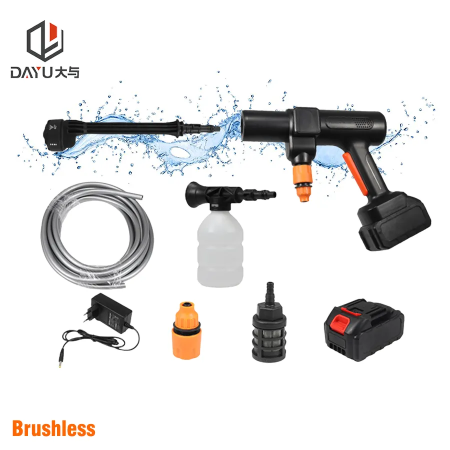 Wireless Wash Spray Gun 6 in 1 Lithium Battery Portable High Pressure Car Washer