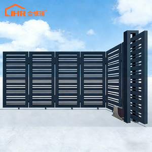 JHR 90 Degree <strong>Corner</strong> Sliding Gate Driveway Automatic Driveway Folding Curve <strong>Corner</strong> Gate Modern Metal Gate Motorised <strong>Corner</strong> - Product Image 2