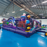 Château gonflable géant pour enfants, thème astronaute, avec toboggan, pour événements extérieurs