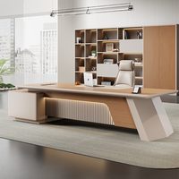 Chaise de bureau de luxe légère haut de gamme simple et moderne ensemble président directeur superviseur meubles table de patron