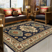 Tapis turc persan rétro pour salon, style bohème ethnique, tapis mural, tapis de bureau, polyester épais, motif géométrique