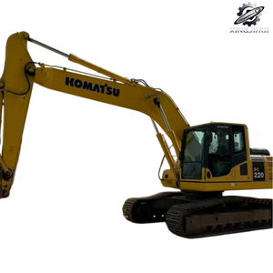 Excavatrice sur chenilles Komatsu 220 d'occasion, marque japonaise d'origine, 22 tonnes, taille moyenne, excavatrice sur chenilles d'occasion - Product Image 2