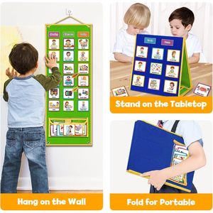 Visual Schedule Board For Kids Weekly <b>Planner</b> With Magnetic Cards Time Management Chart For Toddlers And Children - Product Image 6