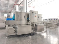 Laveuse de paniers industrielle écoénergétique à jet haute pression pour l'industrie agroalimentaire (fruits de mer, fruits et légumes)