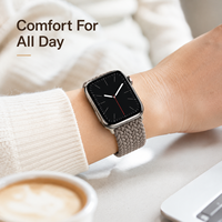 Correa de Repuesto Deportiva Ajustable con Bucle Elástico de Nailon Trenzado Compatible con Apple Watch 38 40 41 42 44 45 46 49mm