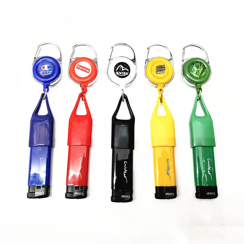 best sellers Retractable Pull Reel Keychain Lighter Holder