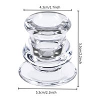Tempat Lilin Kaca Mini Modern Grosir, Tempat Lilin Kaca Kristal Pendek