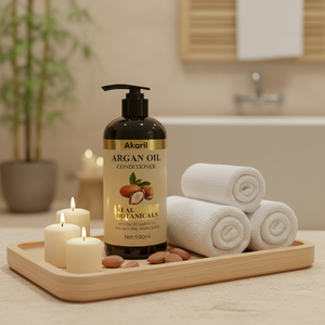 Akaril 500ml Aceite de Argán Hidratante y Nutritivo, Botánicos Reales Revitalizan el Cabello con Ingredientes 100% Naturales, <span class=keywords><strong>Acondicionador</strong></span> Capilar - Product Image 4
