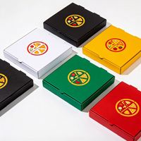 Boîtes à pizza pliables en carton ondulé imprimées en gros, de haute qualité, avec logo personnalisé, respectueuses de l'environnement