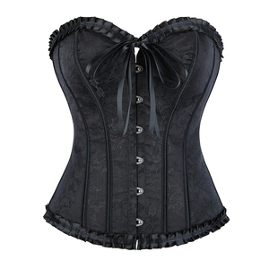 Mujeres cintura Bustier Top Korset púrpura rojo cuerpo Shapewear disfraces Overbust corsé - Product Image 5