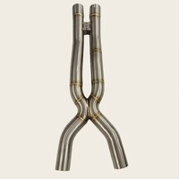 Système d'échappement sport en acier inoxydable poli miroir de 1,5 mm d'épaisseur pour DZ M5 M550 M550i G30 N63 4.4T, avec downpipe et X-pipe, garantie 3 ans