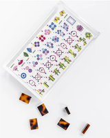 Jeu de tuiles de mahjong en acrylique personnalisé de 160 pièces, 2 couches, en bambou ambré américain, sculptées à la main, tuiles de mahjong tortue