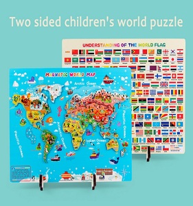 <span class=keywords><strong>Carte</strong></span> <span class=keywords><strong>du</strong></span> <span class=keywords><strong>monde</strong></span> magnétique en bois 3D, <span class=keywords><strong>Puzzle</strong></span> en bois Montessori, aide éducative précoce, jouets pour enfants, nouvelle collection - Product Image 3